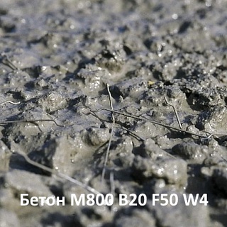 Фибробетон М800 B20 F50 W4 на карбонатном щебне